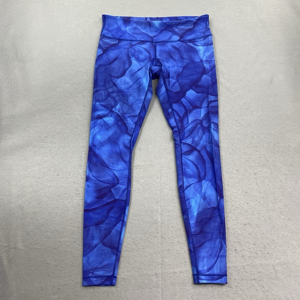 Lululemon Pants Womens 12 Blue Wunder Under Leggings Athleisure Yoga Running